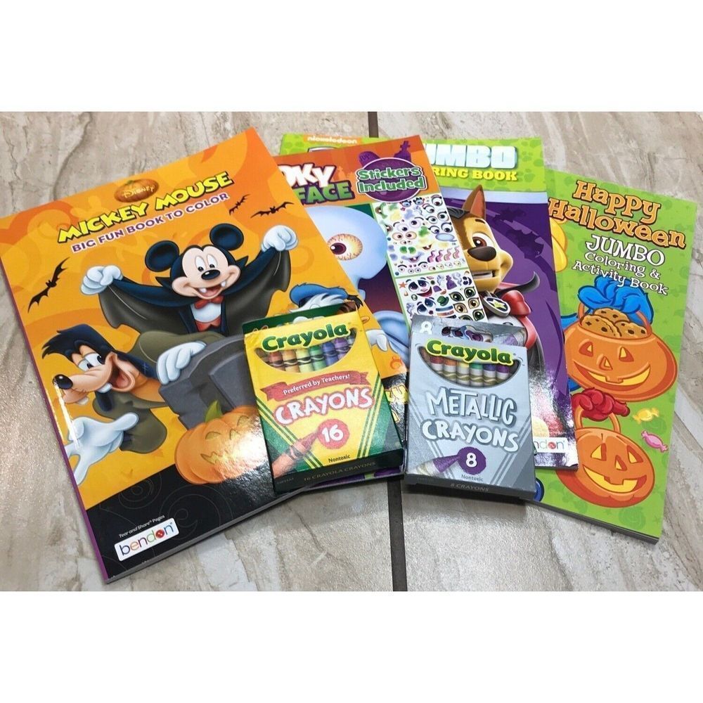 New Halloween Coloring‎ books Crayons Stickers Disney Sesame Street Paw Patrol